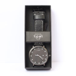Men's Stainless Steel Watch - Black Dial