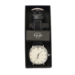 Men's Stainless Steel Watch - White Dial