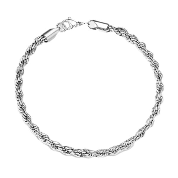 Silver Rope Bracelet for Men 01