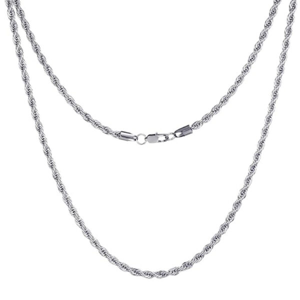 Silver Rope Chain for Men 02