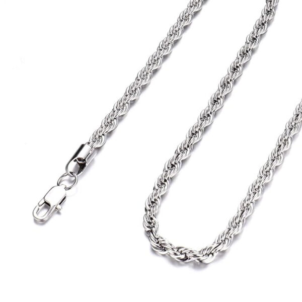 Silver Rope Chain for Men 03