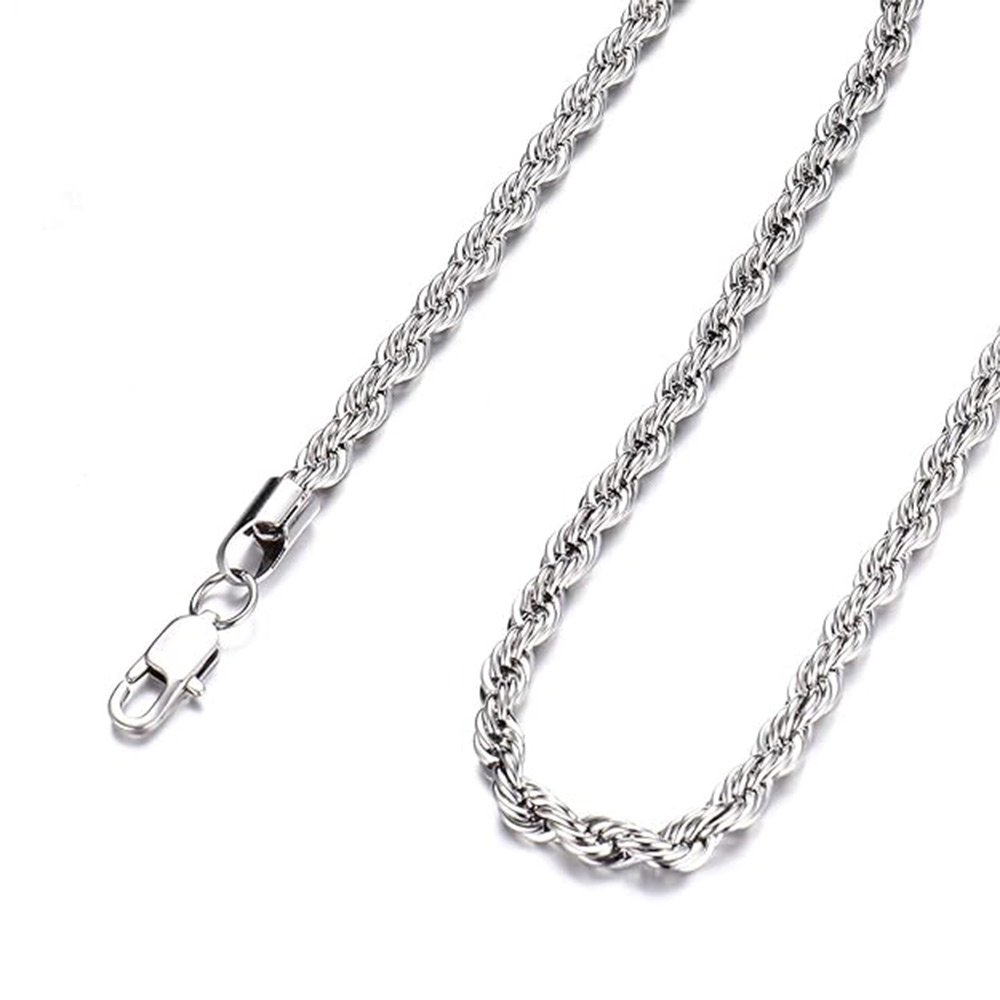 Silver Rope Chain | Best Black, Sliver Chains for Men