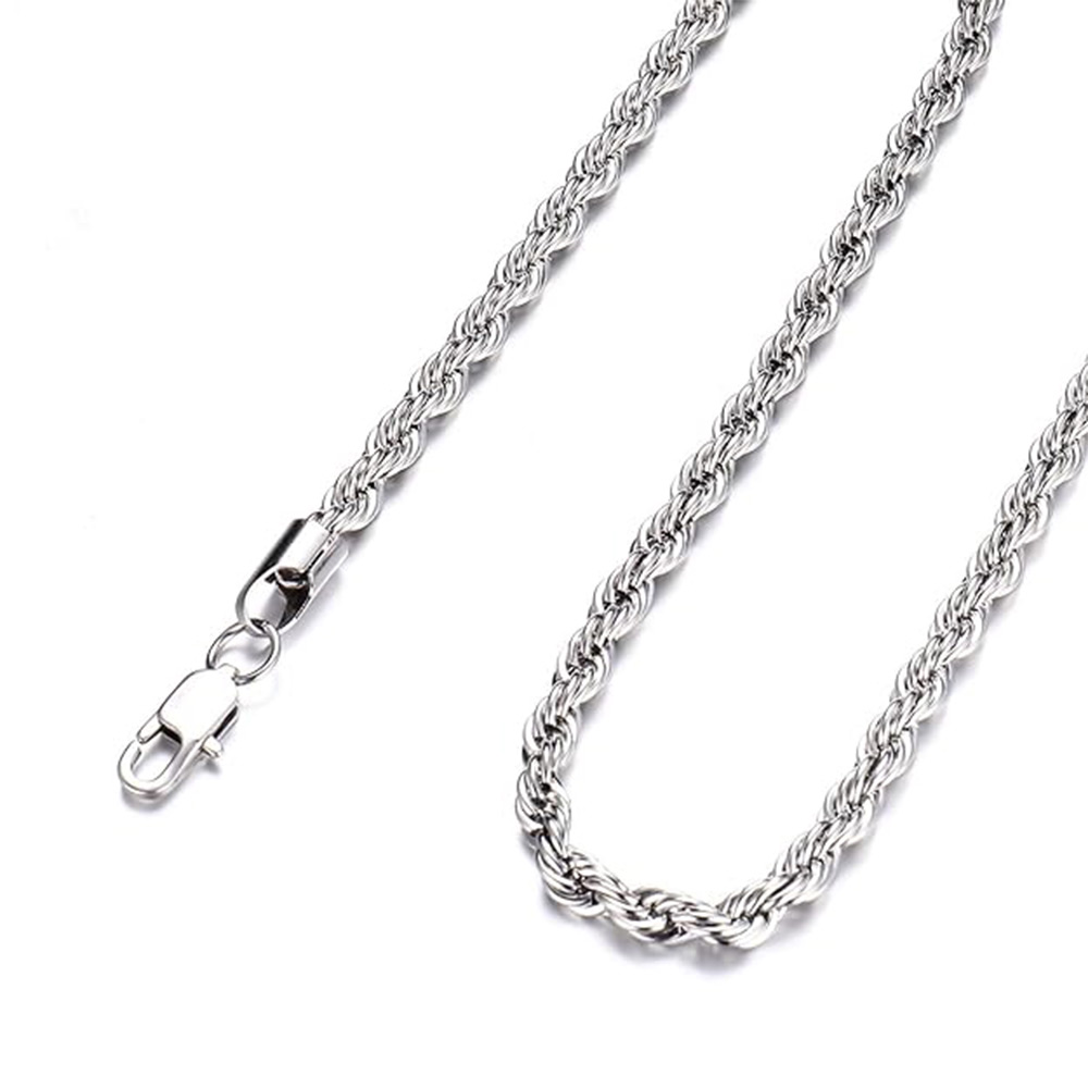 Silver Rope Chain for Men 03