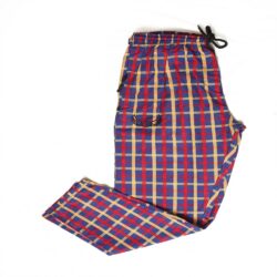Special Blue with golden lines Cotton Trouser For Men