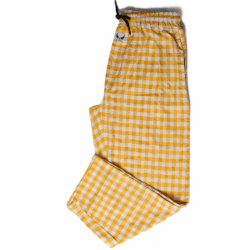 Special Yellow & white Cotton Trouser For Men
